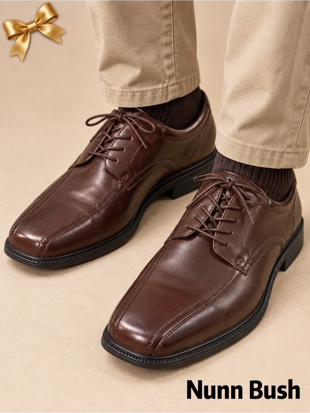 Nunn Bush Bartole Street Brown Leather Oxford Men’s 11W